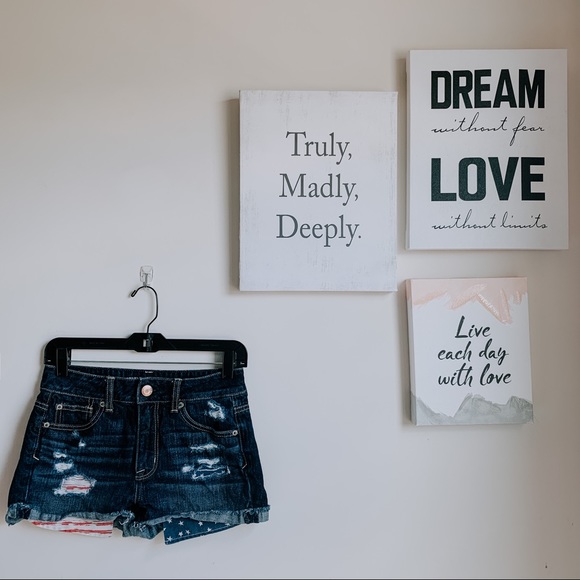 American Eagle Outfitters Pants - AE shorts with American flag pockets